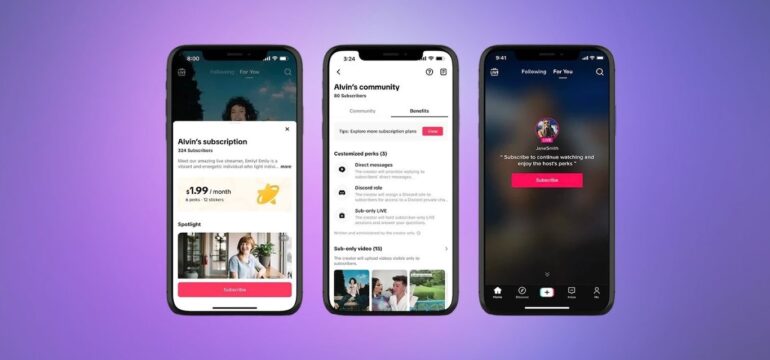 TikTok запустил платные подписки для авторов без прямых эфиров